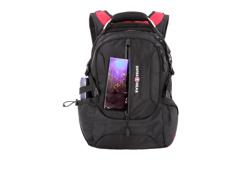 Рюкзак SWISSGEAR, 15, полиэстер 1200D, 36х17х50 см, 30 л, черный/красный фото 4