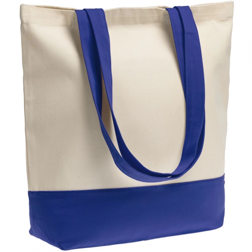 Холщовая сумка Shopaholic, ярко-синяя фото 1