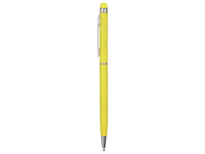 Ручка-стилус шариковая Jucy Soft с покрытием soft touch, желтый фото 3