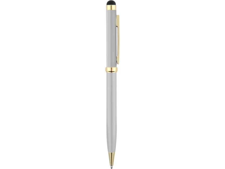 Ручка шариковая Голд Сойер со стилусом, серебристый фото 3