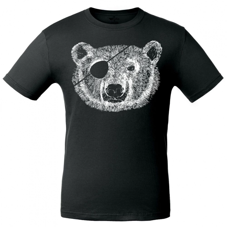 Футболка «Медведь-пират» со светящимся принтом, черная, размер XL фото 1