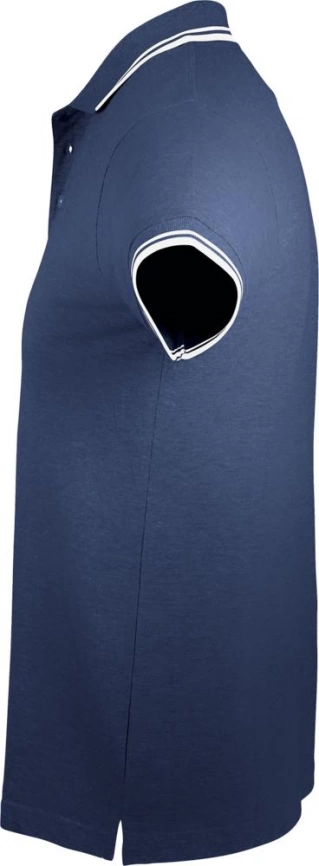 Рубашка поло женская Pasadena Women 200 с контрастной отделкой темно-синяя с белым, размер XXL фото 3