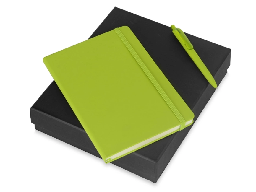 Подарочный набор Vision Pro soft-touch с ручкой и блокнотом А5, зеленый фото 1