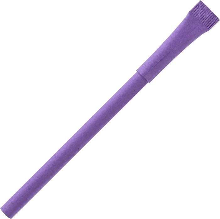 Ручка картонная KRAFT с колпачком, фиолетовая фото 1