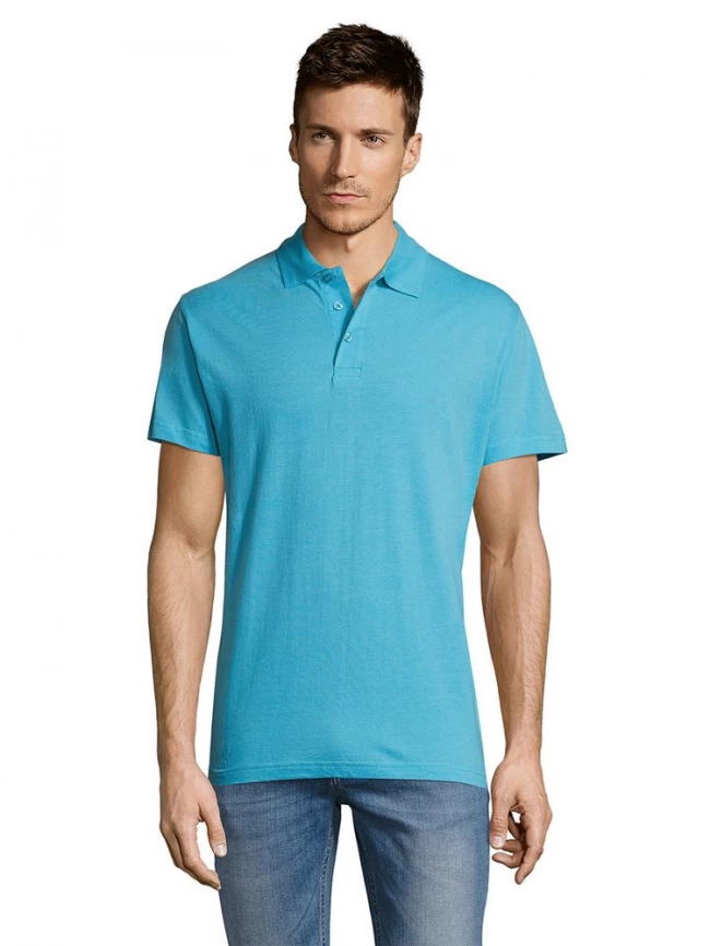 Рубашка поло мужская Summer 170 бирюзовая, размер XS фото 12