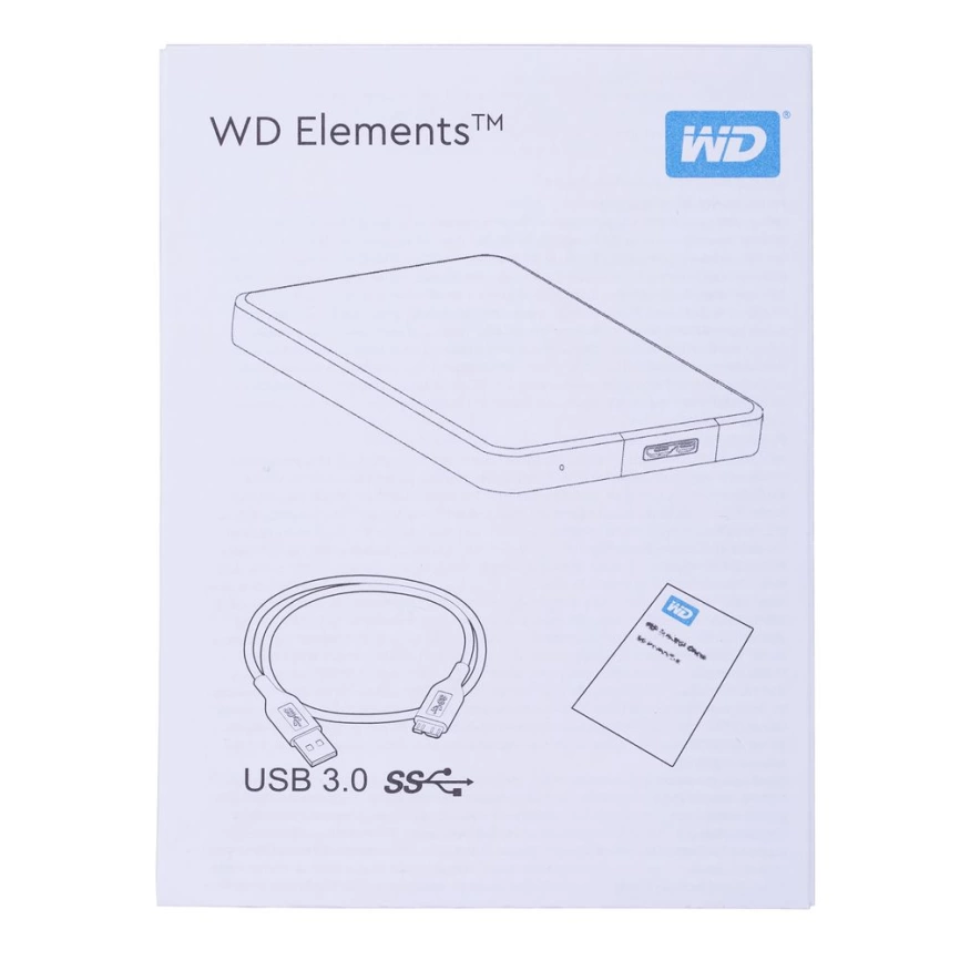 Внешний диск WD Elements, USB 3.0, 1Тб, черный фото 6