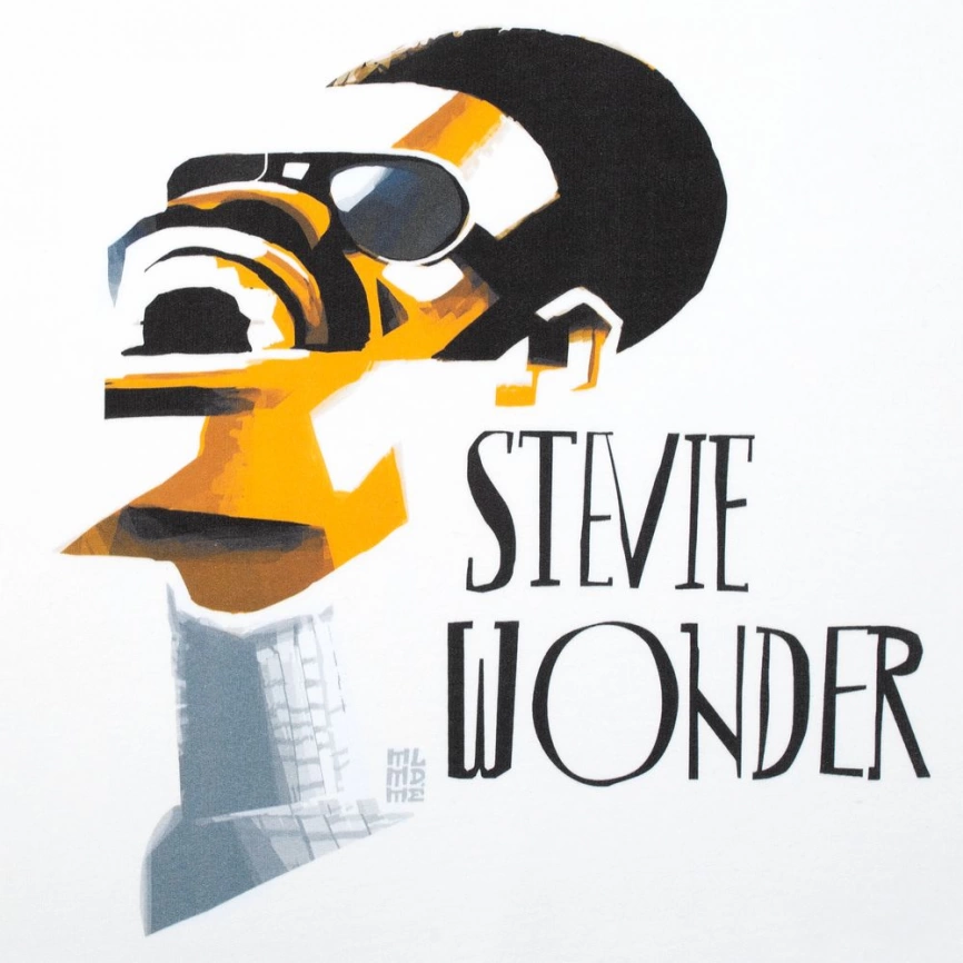 Толстовка «Меламед. Stevie Wonder», белая, размер XXL фото 2