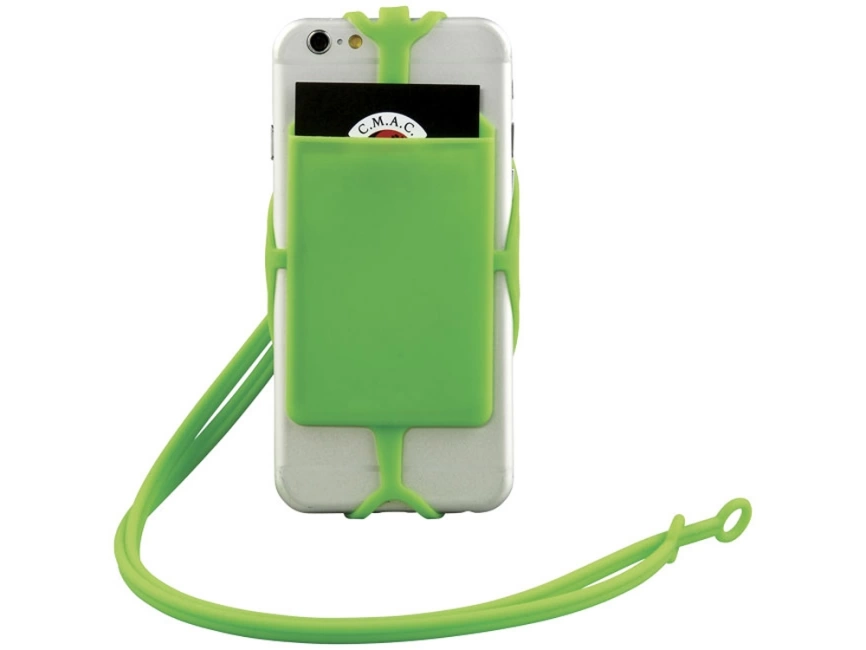 Картхолдер RFID со шнурком, лайм фото 2