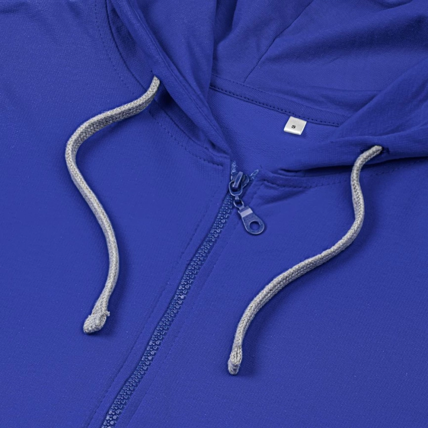 Толстовка с капюшоном на молнии Unit Siverga ярко-синяя, размер XL фото 9