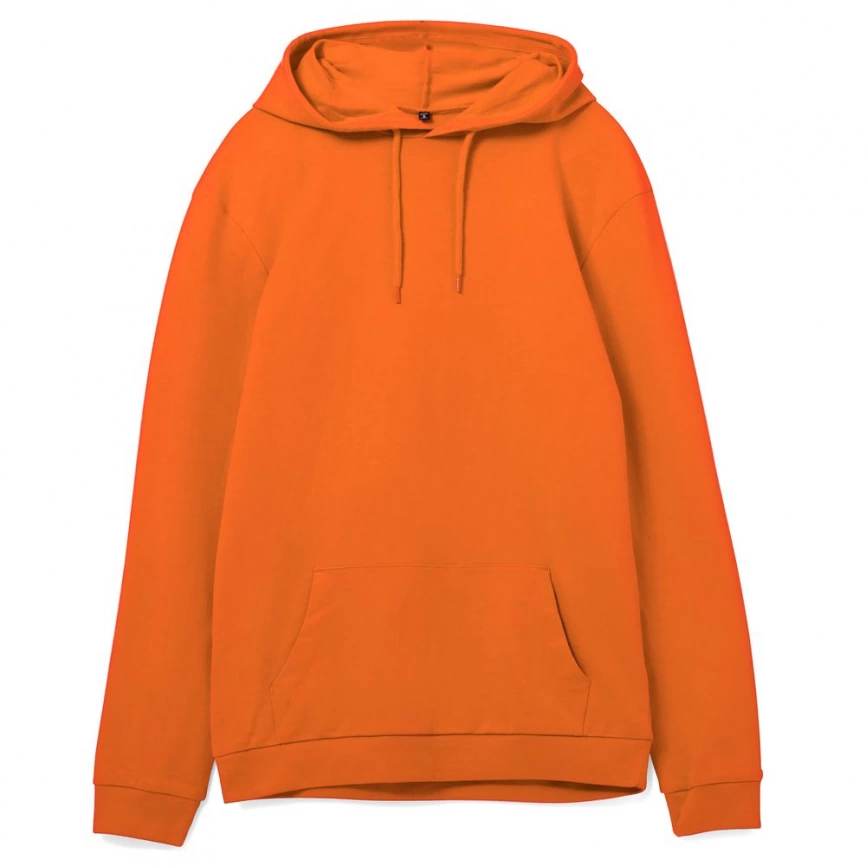 Толстовка с капюшоном унисекс Hoodie, оранжевая, размер S фото 6