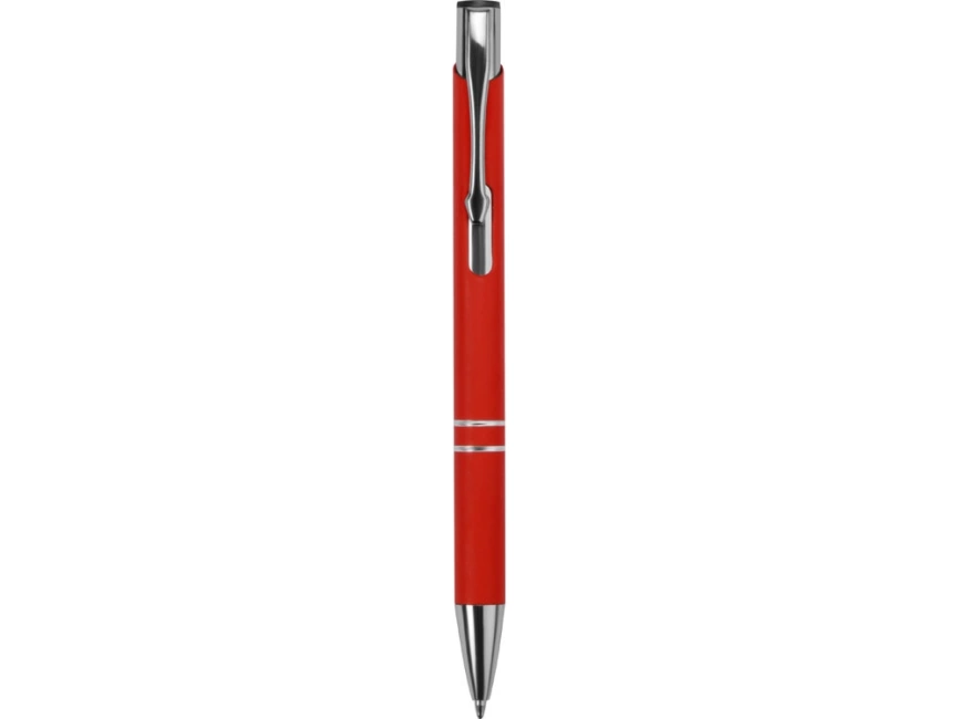 Ручка металлическая шариковая Legend Gum софт-тач, красный фото 2