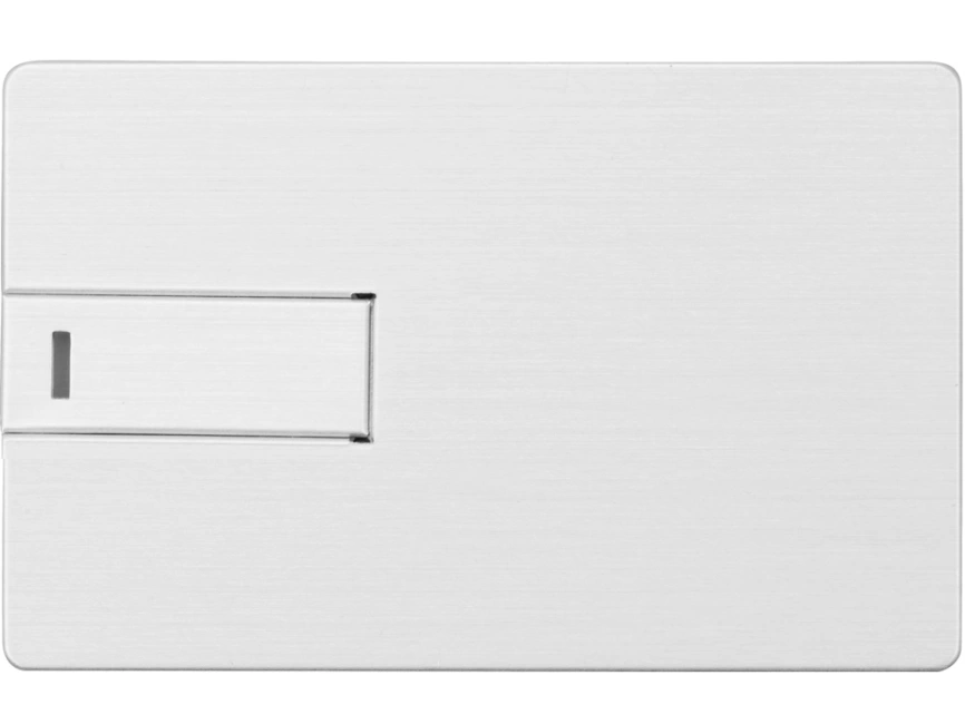 Флеш-карта USB 2.0 16 Gb в виде металлической карты Card Metal, серебристый фото 3