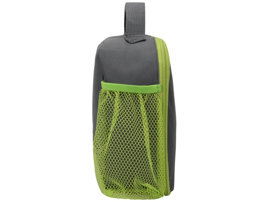 Изотермическая сумка-холодильник Breeze для ланч-бокса, серый/зел яблоко фото 6