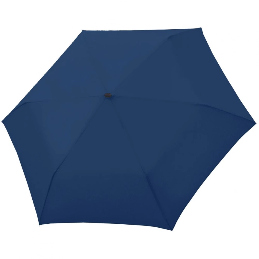 Зонт складной Carbonsteel Slim, темно-синий фото 4