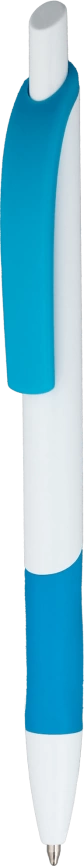 Ручка шариковая KLEO, белая с голубым фото 2