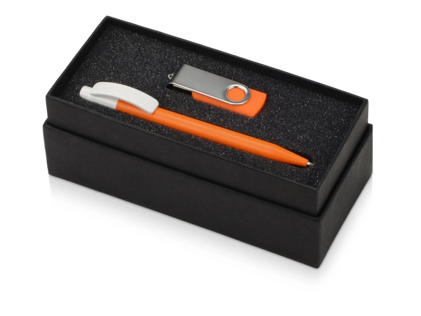 Подарочный набор Uma Memory с ручкой и флешкой, оранжевый фото 2