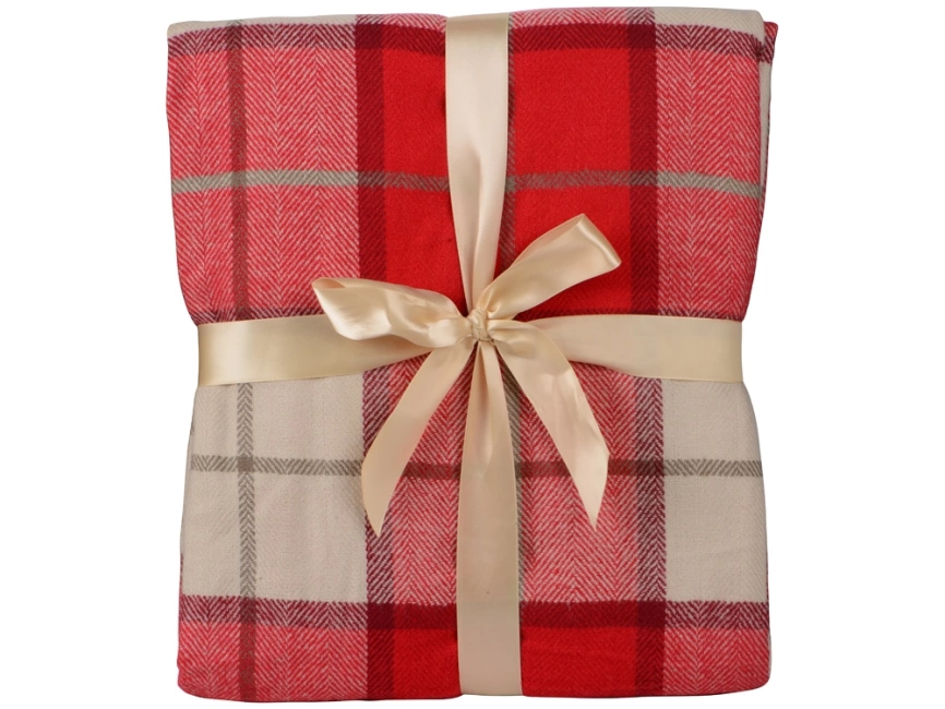Плед акриловый в клетку Tartan, красный фото 3