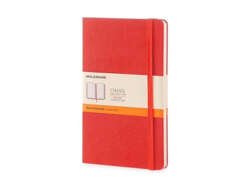 Записная книжка Moleskine Classic (в линейку) в твердой обложке, Large (13х21см), красный фото 1