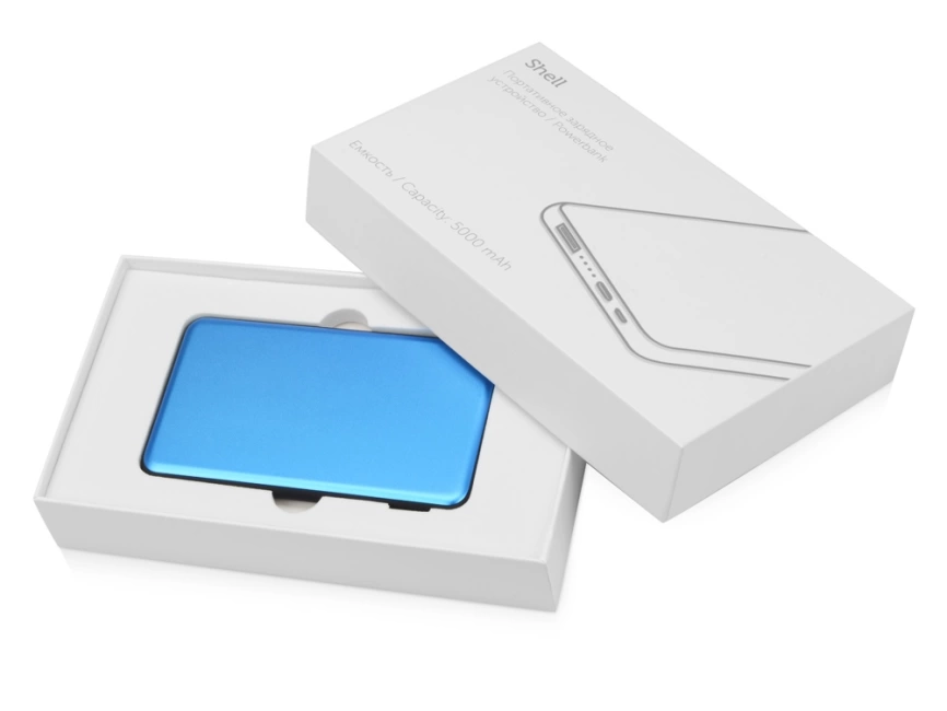 Портативное зарядное устройство Shell, 5000 mAh, синий фото 8