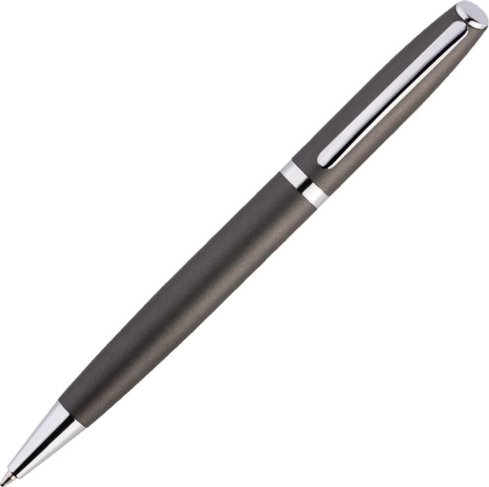 Ручка металличечкая VESTA, черная с серебристым фото 3
