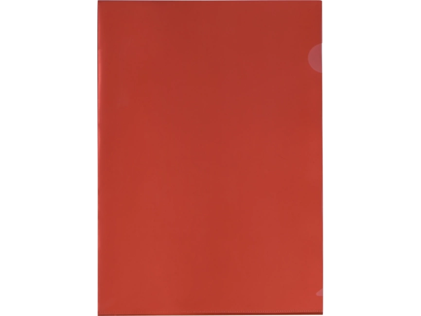Папка-уголок прозрачный формата А4  0,18 мм, красный глянцевый фото 3