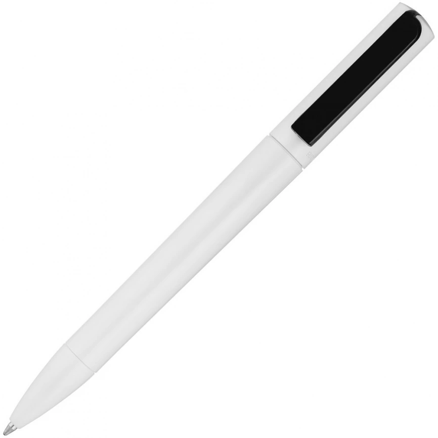 Ручка шариковая Split White Neon, белая с черным фото 2