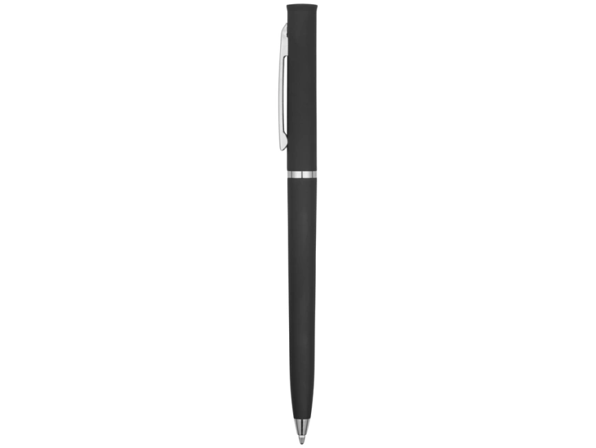 Ручка шариковая Navi soft-touch, черный фото 3