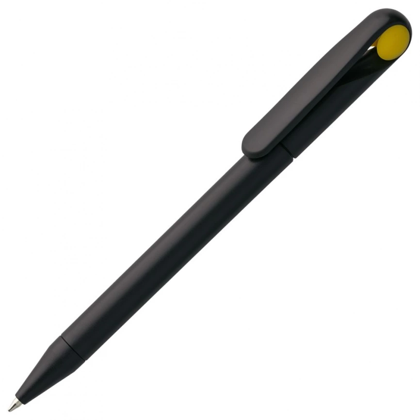 Ручка шариковая Prodir DS1 TMM Dot, черная с желтым фото 1