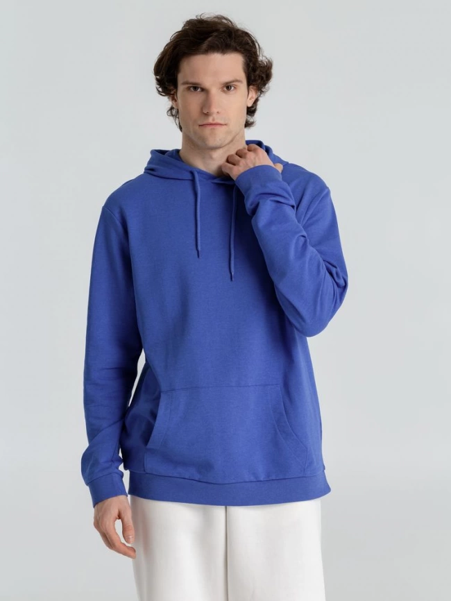 Толстовка с капюшоном унисекс Hoodie, ярко-синий меланж, размер XXL фото 15