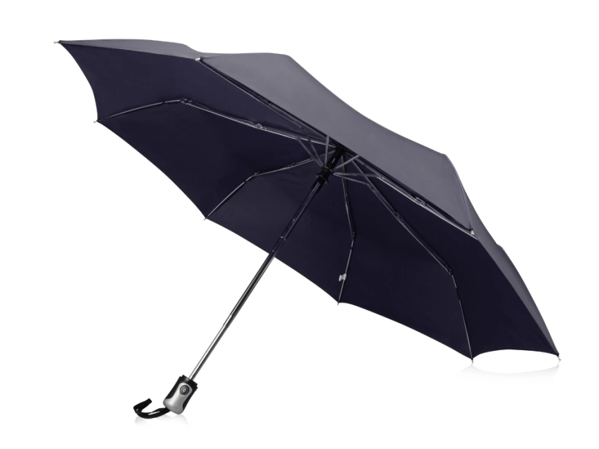 Зонт Alex трехсекционный автоматический 21,5, темно-синий (Р) фото 1