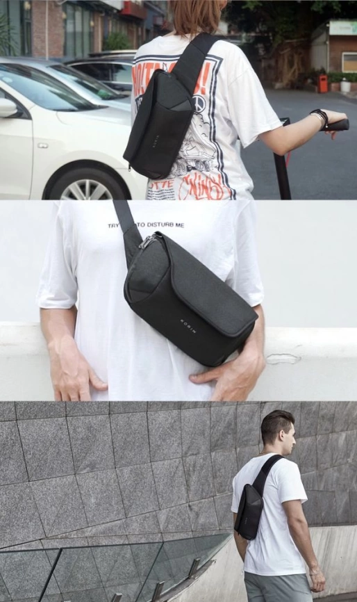 Наплечная сумка ClickSling, черная фото 5