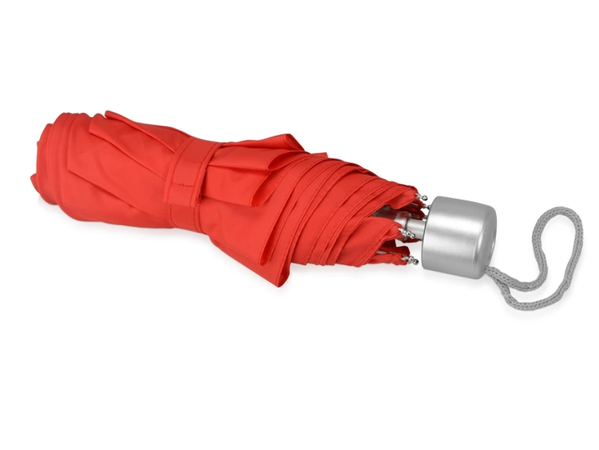 Зонт складной Tempe, механический, 3 сложения, с чехлом, красный фото 4
