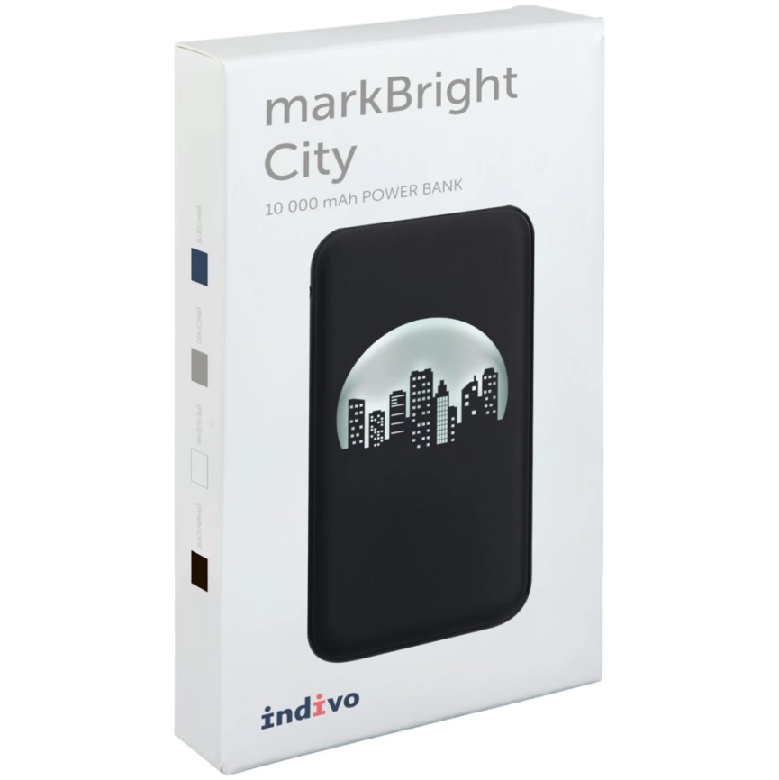 Аккумулятор с подсветкой markBright City, 10000 мАч, черный фото 5