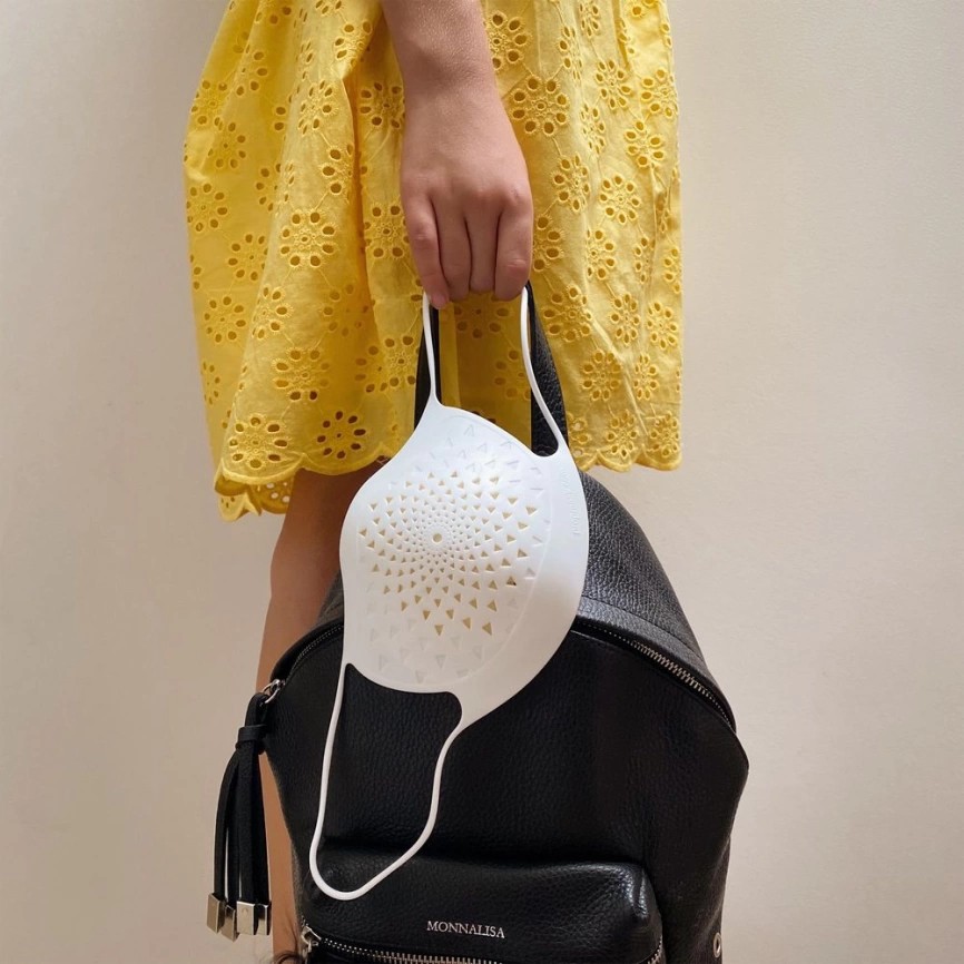 Многоразовая маска с прополисом PropMask, силиконовая, белая фото 5