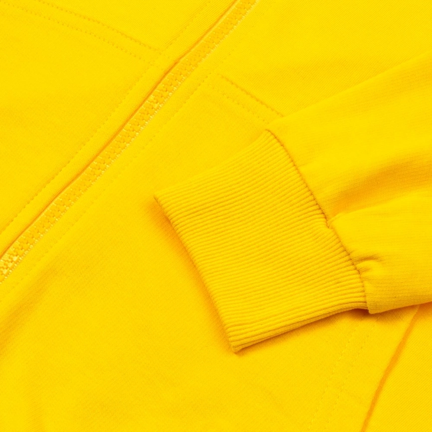 Толстовка на молнии с капюшоном Unit Siverga желтая, размер S фото 9