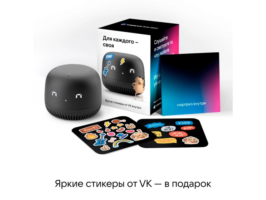 VK Капсула нео с голосовым помощником Марусей, черный фото 5