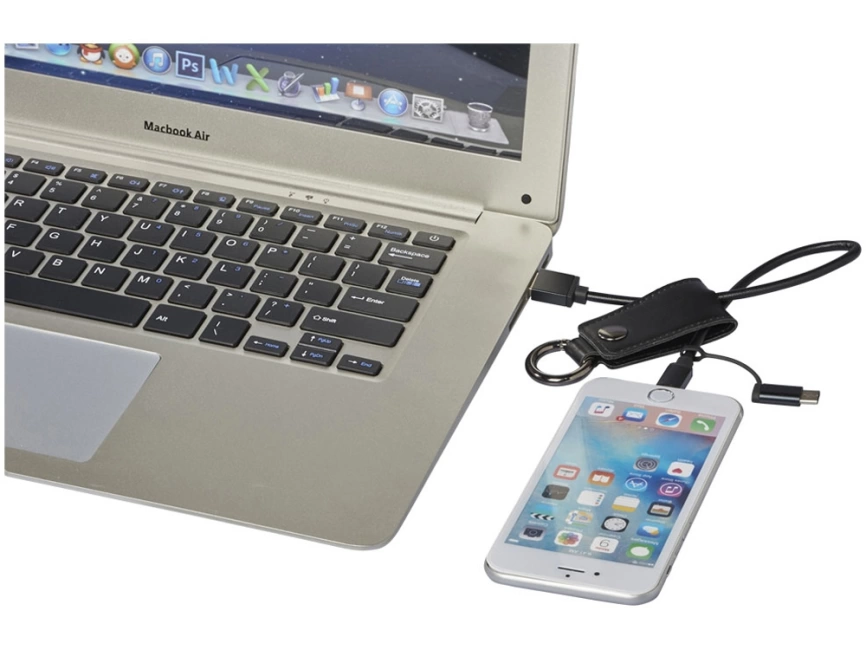 Кабель для зарядки Posh 3-в-1, черный фото 2