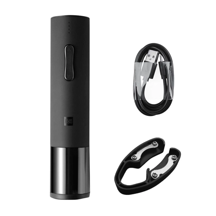 Электрический штопор Huo Hou Electric Wine Bottle Opener, черный фото 3