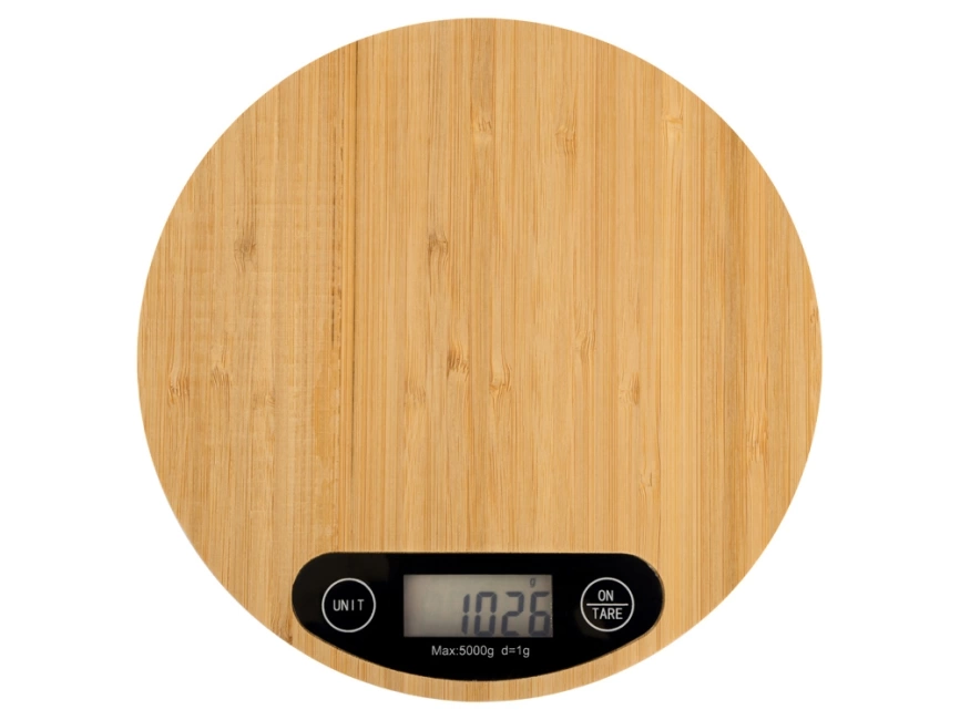 Бамбуковые кухонные весы Scale, натуральный фото 2