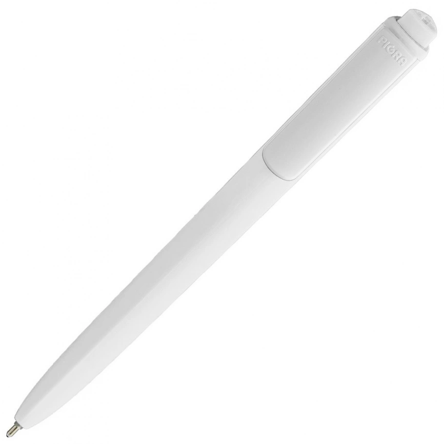 Ручка шариковая Pigra P02 Mat, белая фото 2