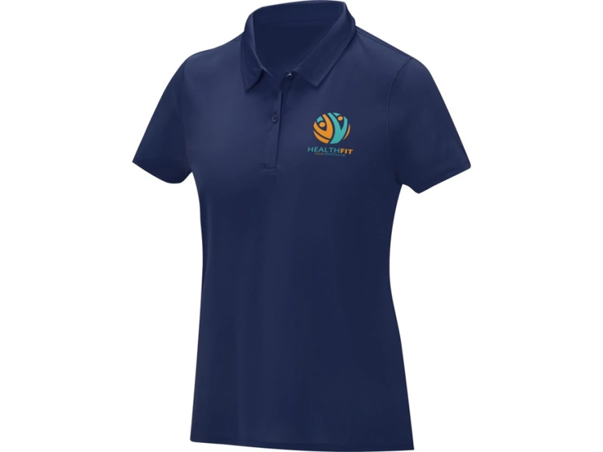 Женская стильная футболка поло с короткими рукавами Deimos, темно-синий фото 8