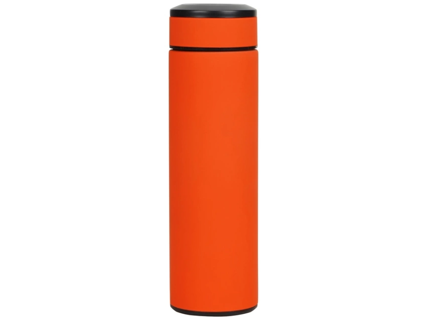 Термос Confident с покрытием soft-touch 420мл, оранжевый фото 3