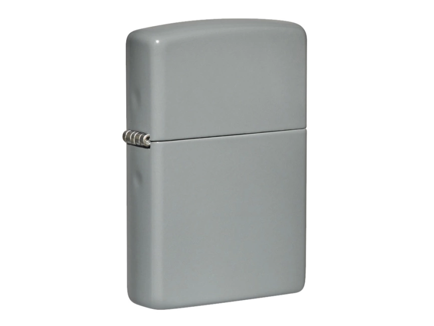 Зажигалка ZIPPO Classic с покрытием Flat Grey, латунь/сталь, серая, глянцевая, 38x13x57 мм фото 1