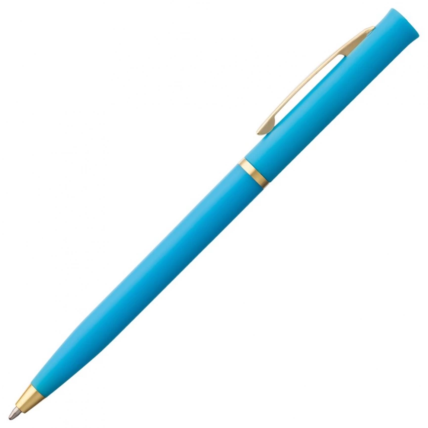Ручка шариковая Euro Gold, голубая фото 2