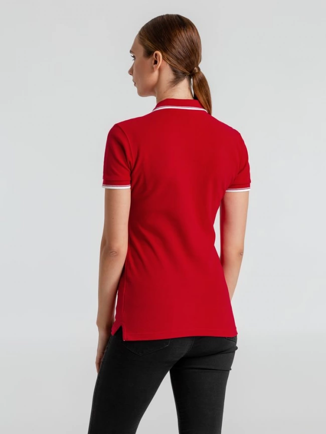 Рубашка поло женская Practice women 270 красная с белым, размер XL фото 10