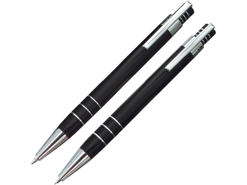 Набор Эльба: ручка шариковая, механический карандаш в футляре черный фото 1