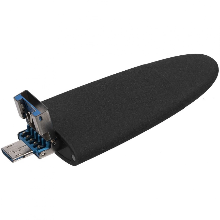 Флешка Pebble Universal, USB 3.0, черная, 32 Гб фото 3