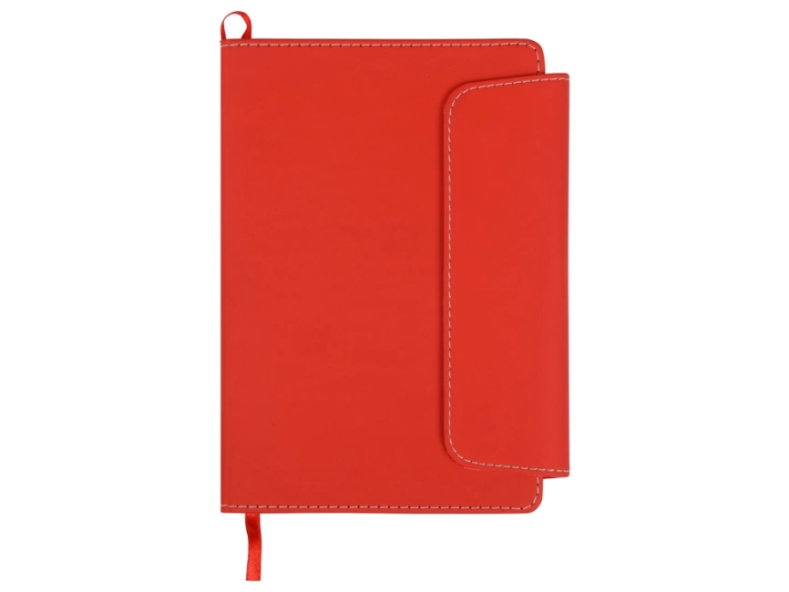 Блокнот A5 Horsens с шариковой ручкой-стилусом, красный фото 4