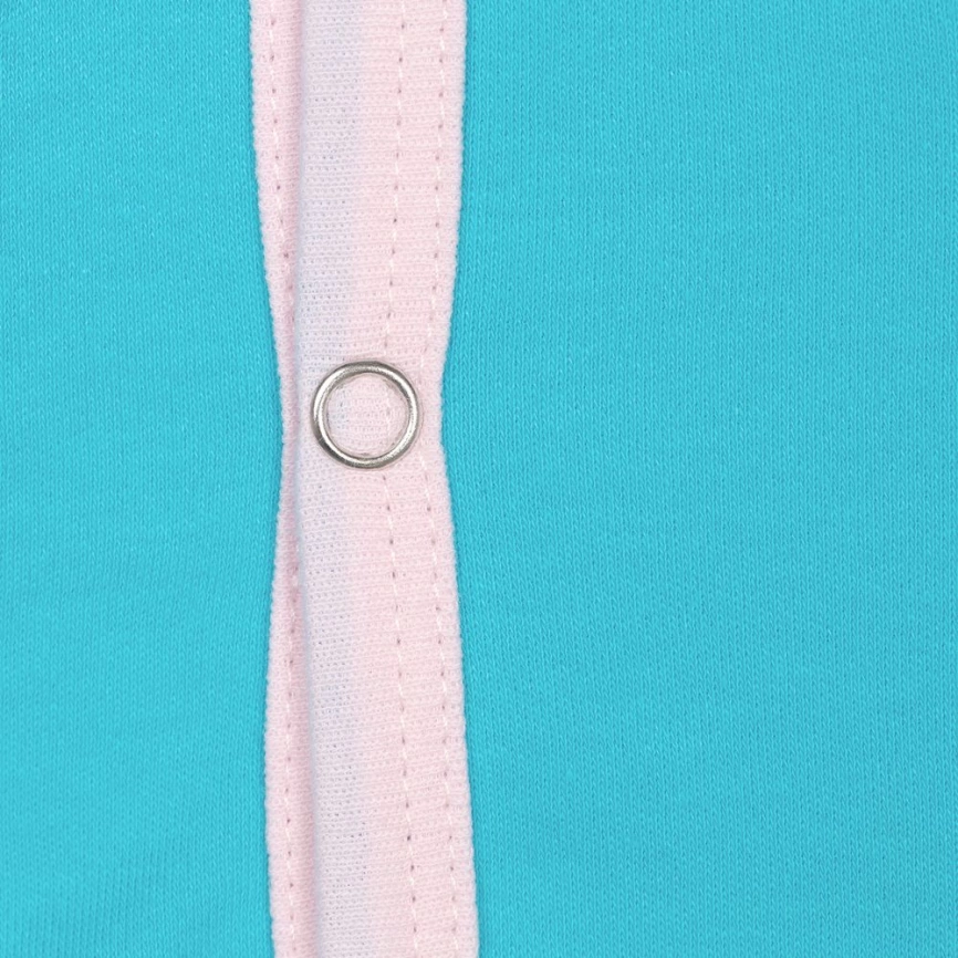 Боди детское Baby Prime, бирюзовое с розовым, размер 68 см фото 2