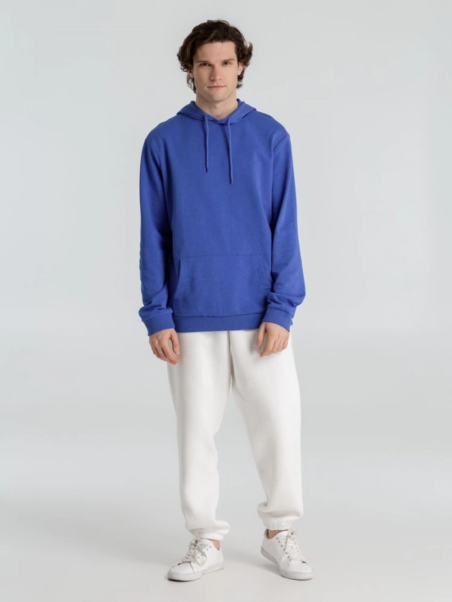 Толстовка с капюшоном унисекс Hoodie, ярко-синий меланж, размер L фото 17